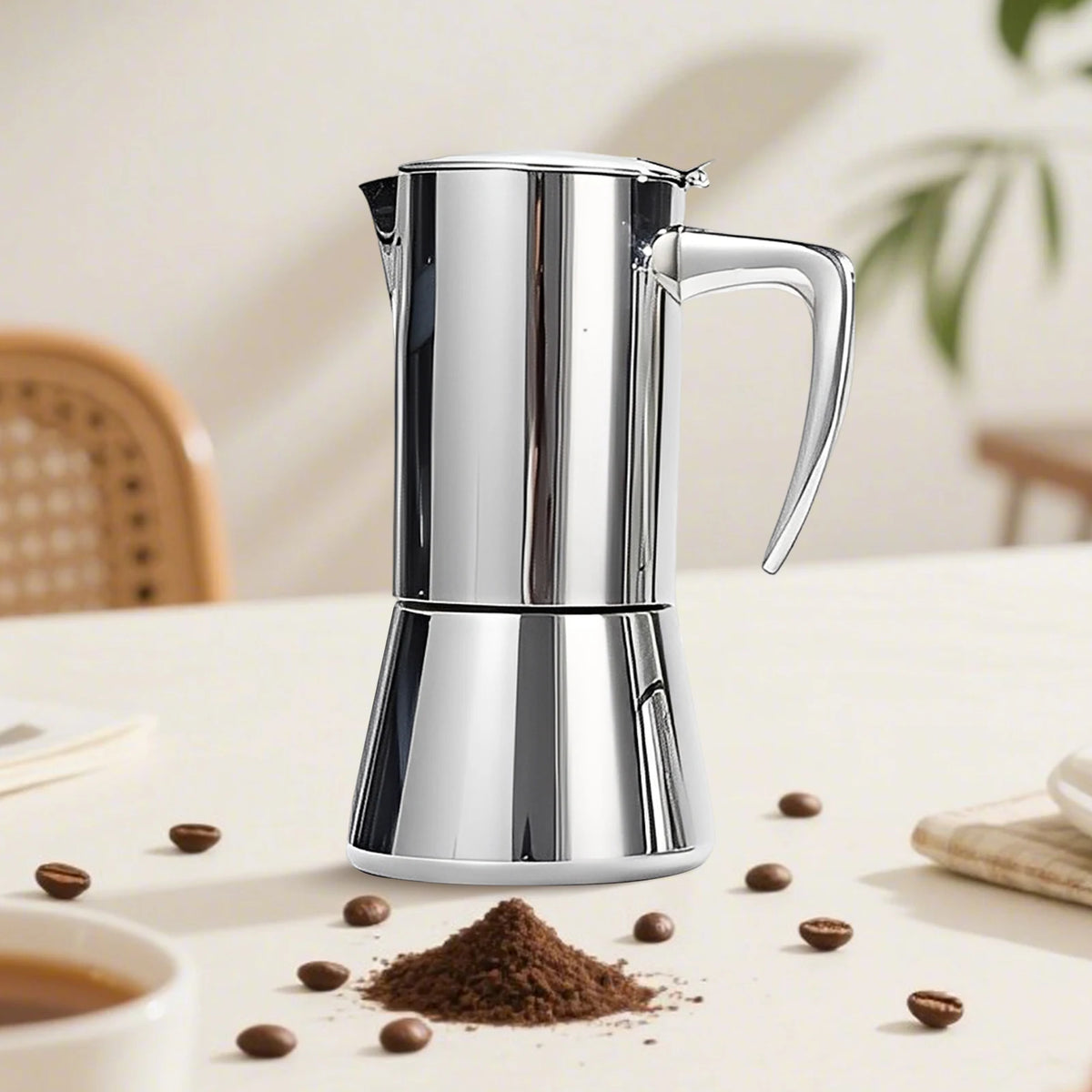 300ml/200ml Espresso Maker with Coffee Percolator Design Coffee Machine Espresso Pot Suitable for Gas Induction Stovetop Greca