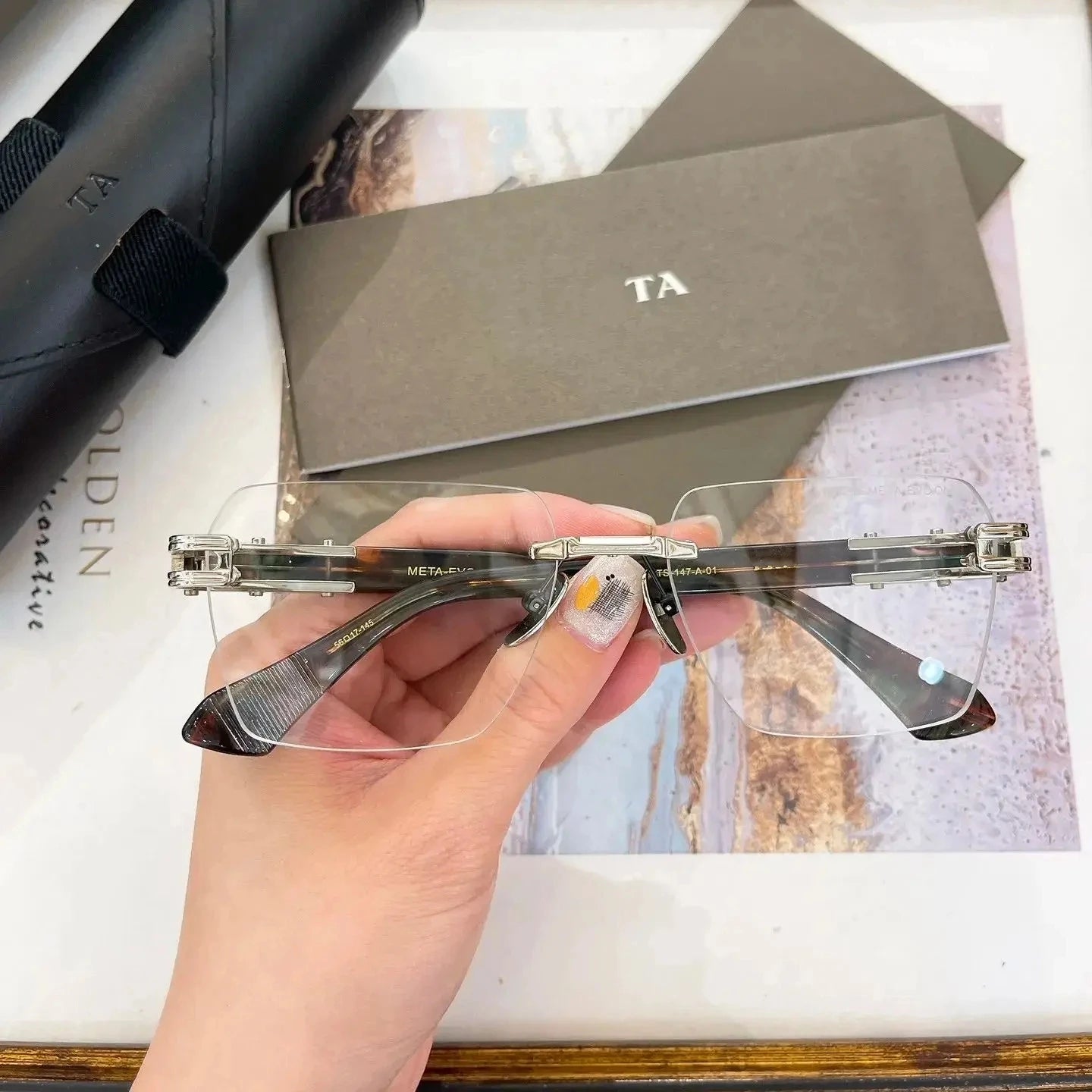 Original For LIANGCHENDIT DT META-EVO ONE DTS-147 Acetate Frame Men Sunglasses Gradient Driving Anti-Glare Women Couple Eyewear