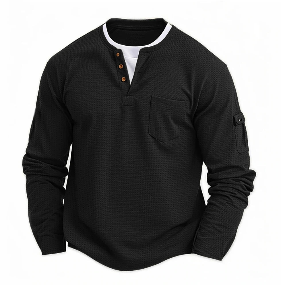 New Spring and autumn men long-sleeved solid color shirt, stand-up collar comfortable button-down fashionable slim shirt S-2XL