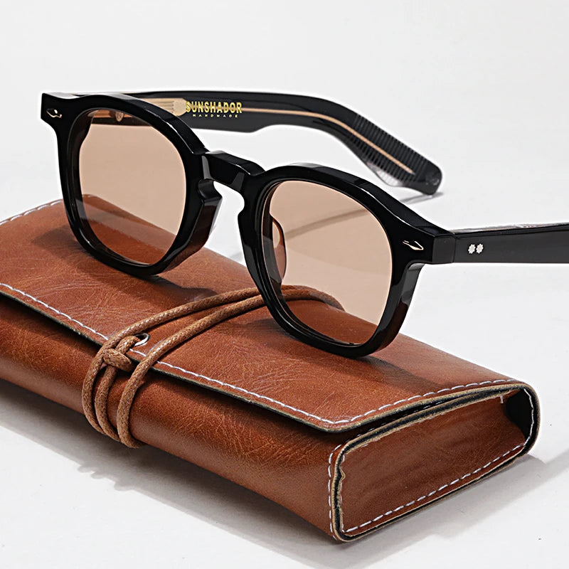 Luxury Brand Original Sunglasses Men Top Quality Acetate Handmade Glasses Women Outdoor Travel UV Protection Sunshade Eyeglasses
