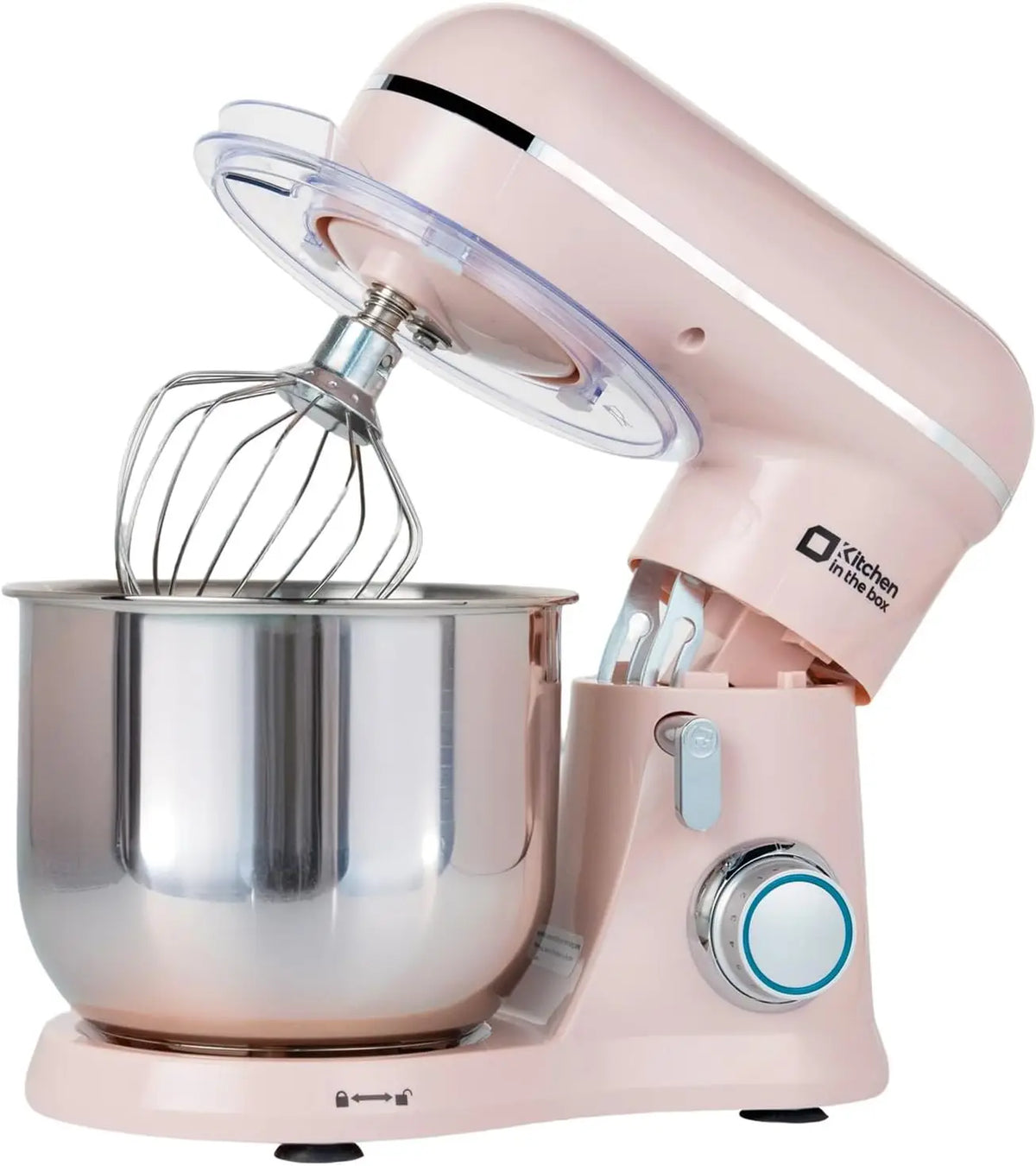 Stand Mixer, 3.5 QT, 10-Speed Electric Kitchen Mixer with Whisk, Hook, Beater - Cream White