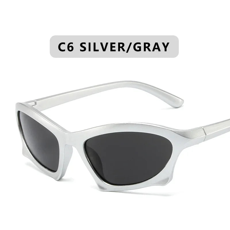 Luxury Punk Sports Sunglasses Women Brand Designer Y2K One Piece Sun Glasses Men Goggle Shades UV400 Fashion Eyewear