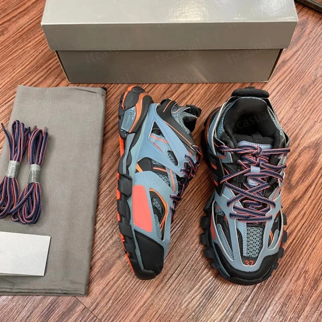 Designer Tracks 3 3.0 Men Women Casual Shoes Paris Triples White Black Pink Grey Beige Sneakers Brand 18ss Tess.S. Gomma