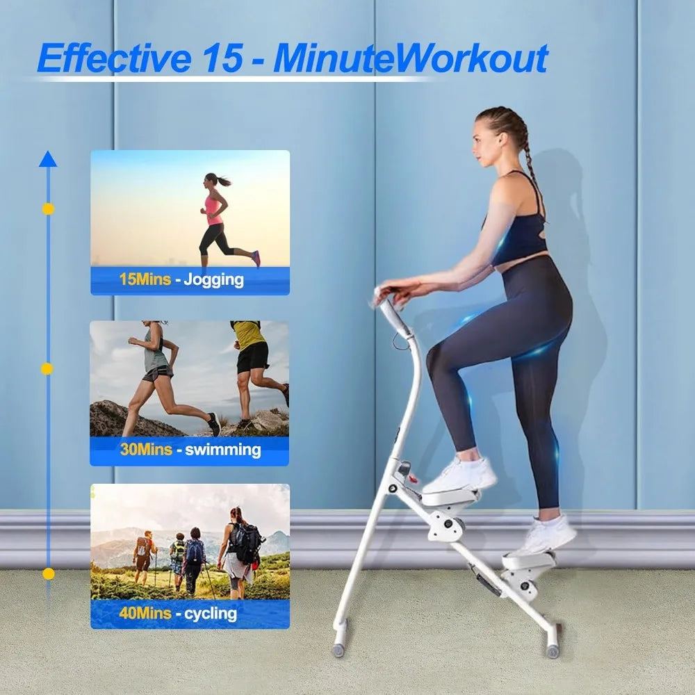 Vertical Climbing Machine for Home Fitness: Foldable Aerobic Exerciser with Full Body Workout and Mountaineering Features