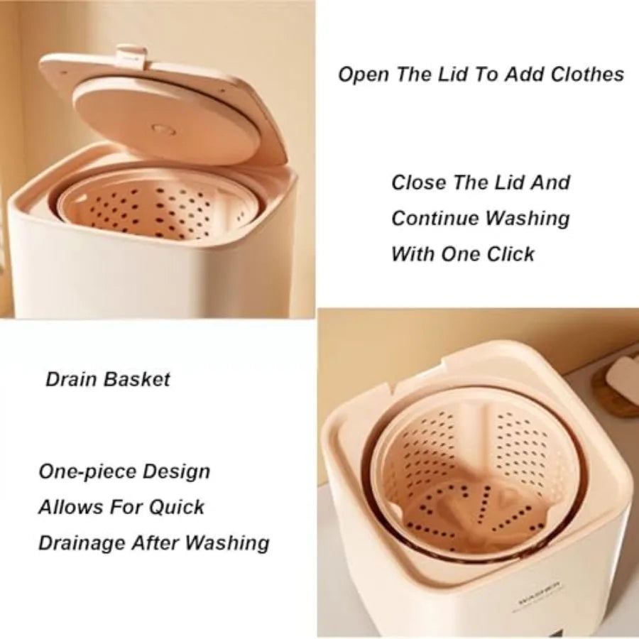 7L Portable Washing Machine Compact Design Ideal for Washing Underwear Baby Clothes and Other Small Items Lightweight and Easy