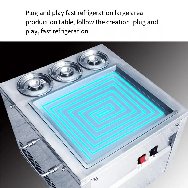 Mini Stir-fry Ice Machine Small Yogurt Machine Household Stir-fry Ice Cream Stir-fry Fruit Machine