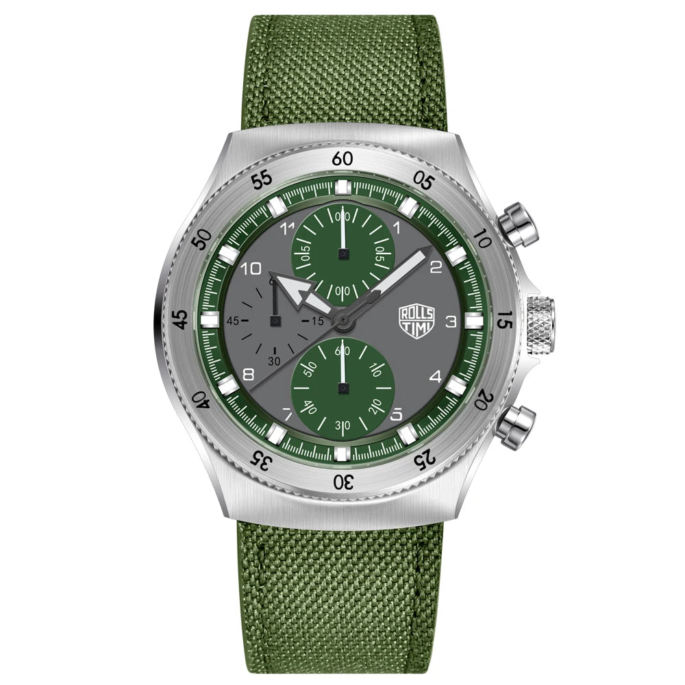2025 New RollsTimi Mens Watches Retro Top Luxury VD55 Quartz Watch For Men Chronograph Luminous Waterproof Sports Man Gift Clock
