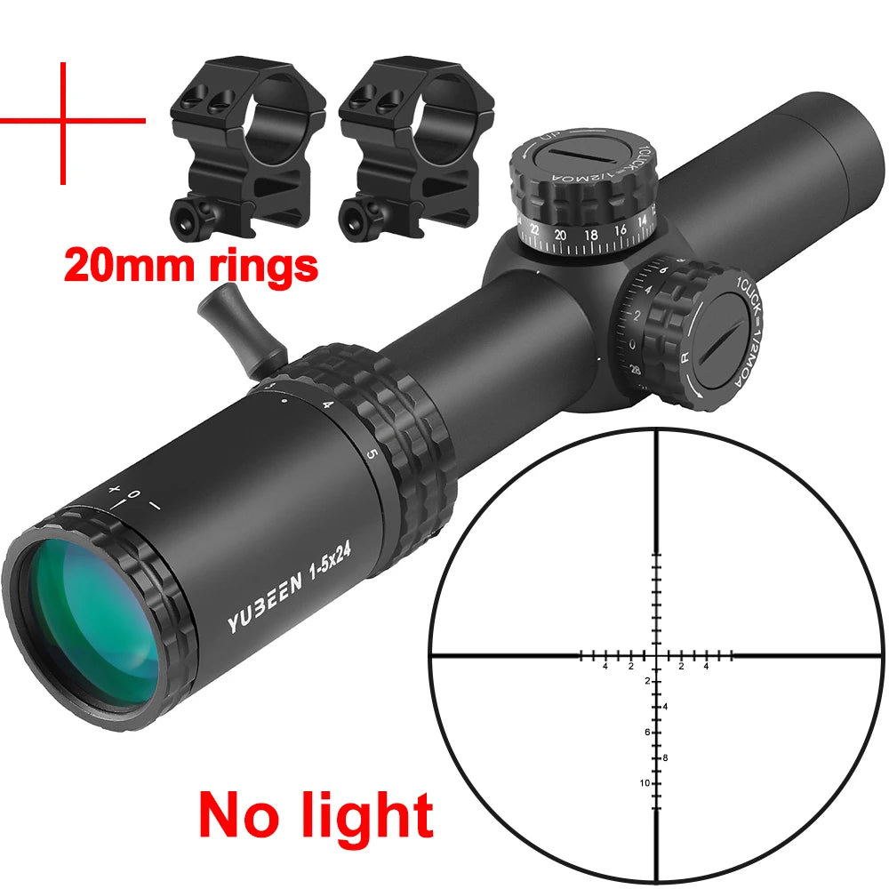 1-5x24 SFP LPVO Rifle Scope Tactical Optics Scope Hunting Scope Number Reticle Hunting