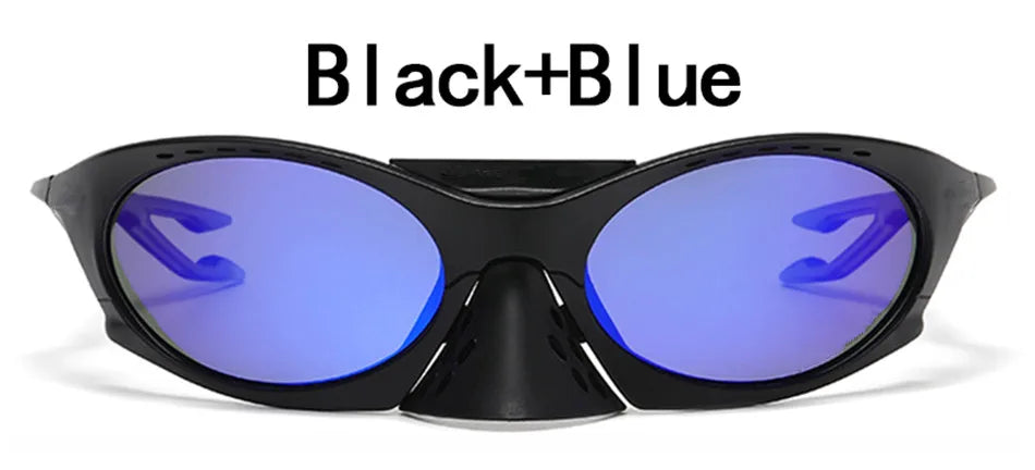Oversized Steampunk Sunglasses Men Brand Design Mirror Punk Sun Glasses for Men Male Fishing Sports