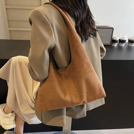 Women's Large Tote Bag Fashion Spacious Shoulder Bag for Work School Commute Casual Crossbody Purse Simple Stylish Handbag
