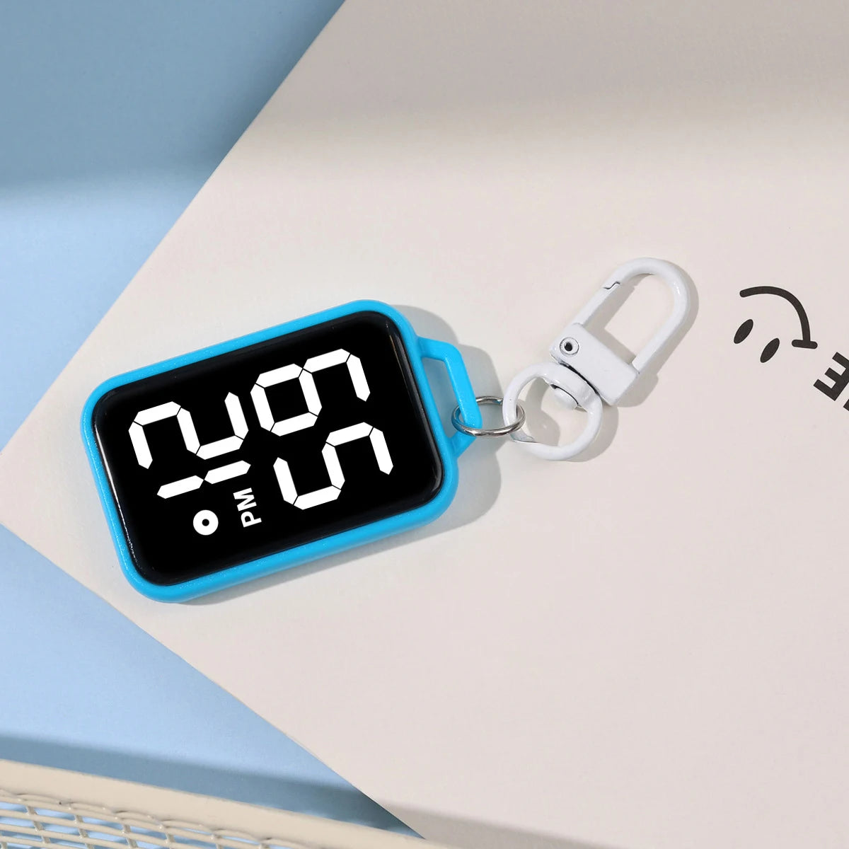 1/4pcs LED Keychain Pocket Watch Digital Display Electronic Watch for Youngster Student Backpacks Keys Pendant Timepiece Present