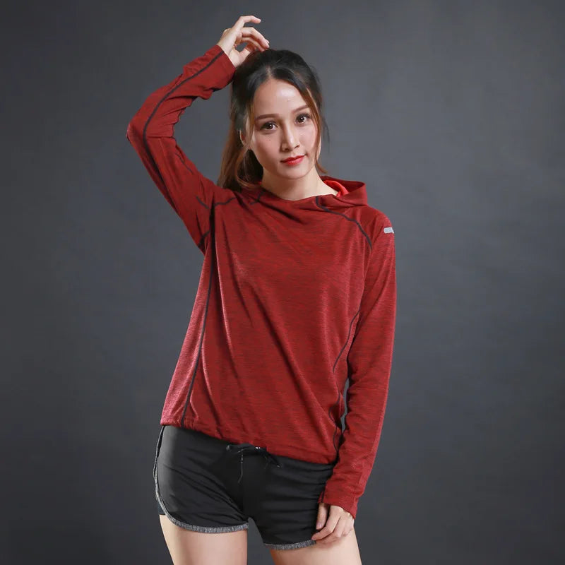 Women Fitness Gym t Shirt Quick Dry Sport Running t-Shirts Long Sleeve Bodybuilding Top Elastic Training Yoga Shirt Gym Clothing