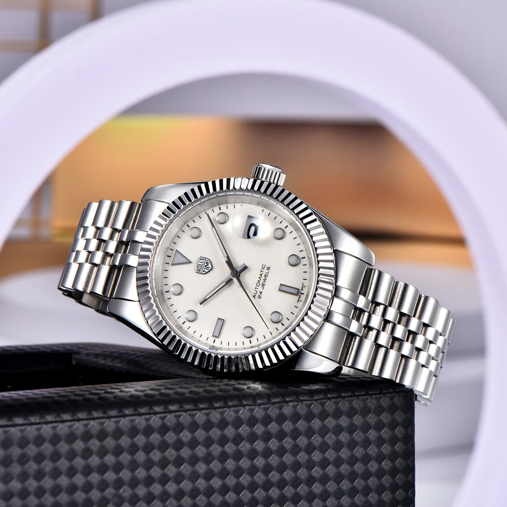 2025 New RollsTimi Men's Watches Super Luminous Automatic Watch For Men NH35 Mechanical Wristwatch AR Sapphire Waterproof Clock