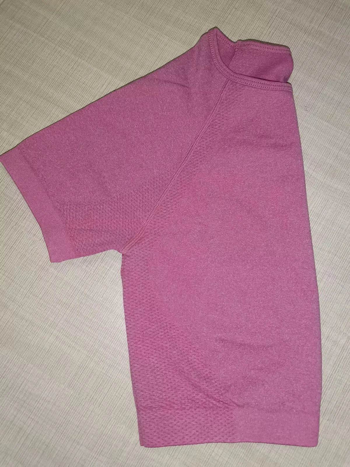 Women's Knitted Seamless Running Sports Short Sleeve Top Fitness Yoga Wear