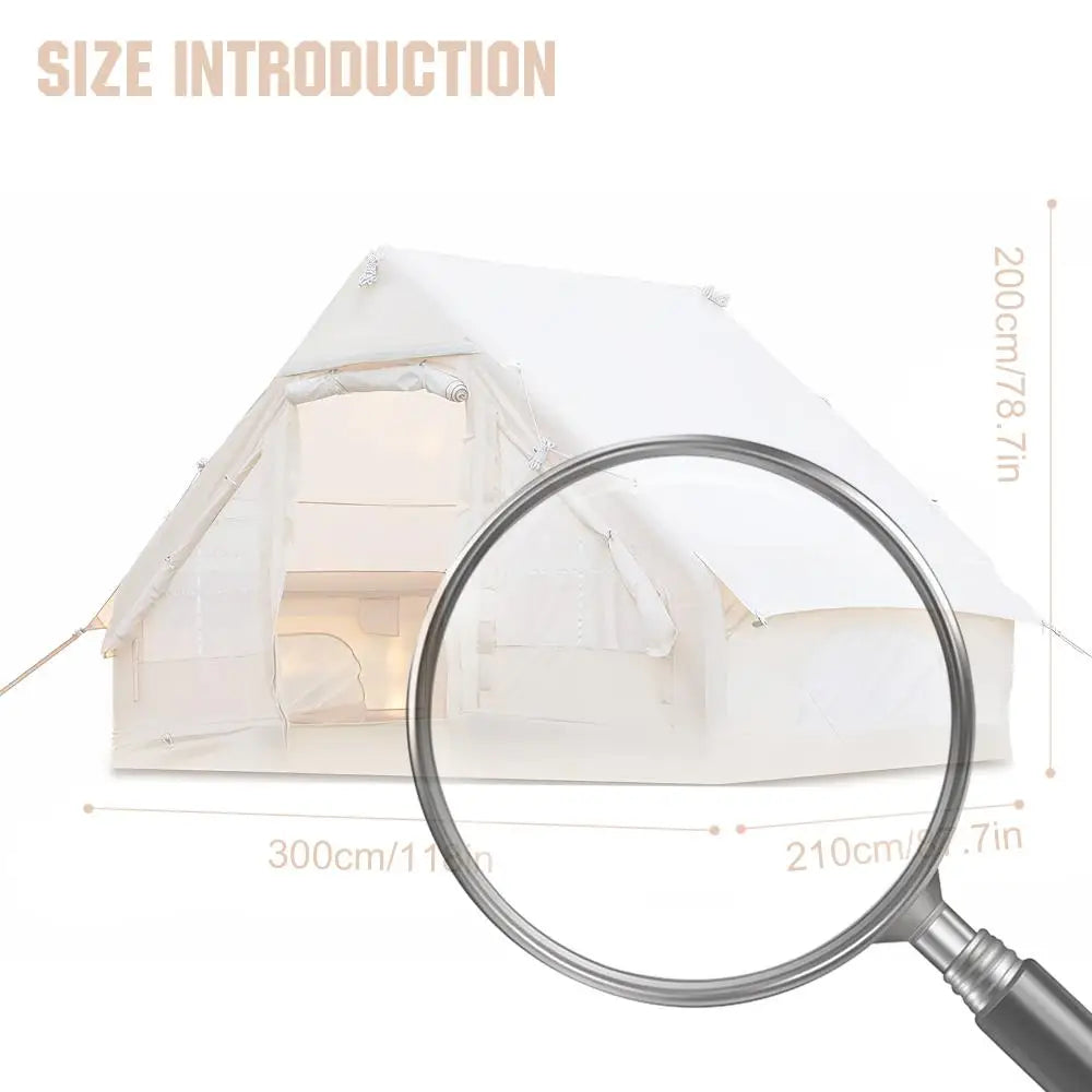 4-6 Person House Instant Glamping Camping Tents House Breathable Self-Supporting Air Tent Oxford Fabric for Adults Travel Hiking