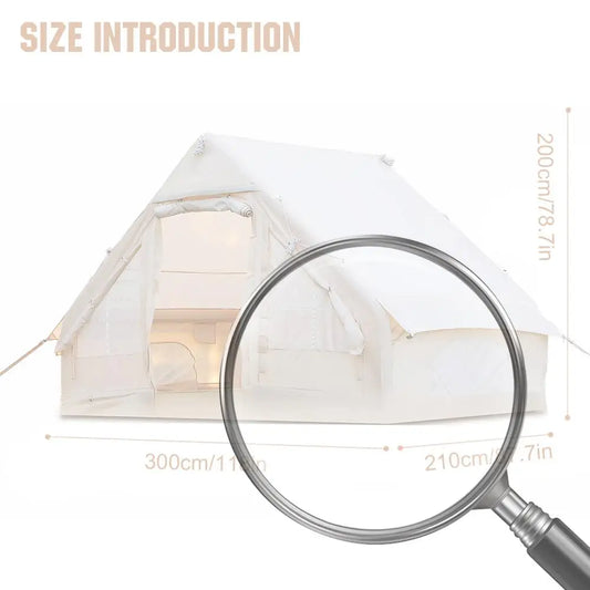 4-6 Person House Instant Glamping Camping Tents House Breathable Self-Supporting Air Tent Oxford Fabric for Adults Travel Hiking