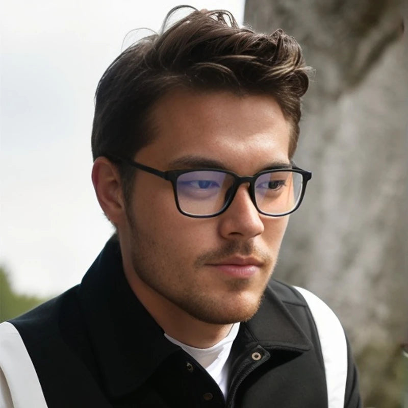 High Quality Pure Titanium Men Anti Blue Light Presbyopia Eyewear Reading Glasses with Diopter 100 150 200 250 300 350 400