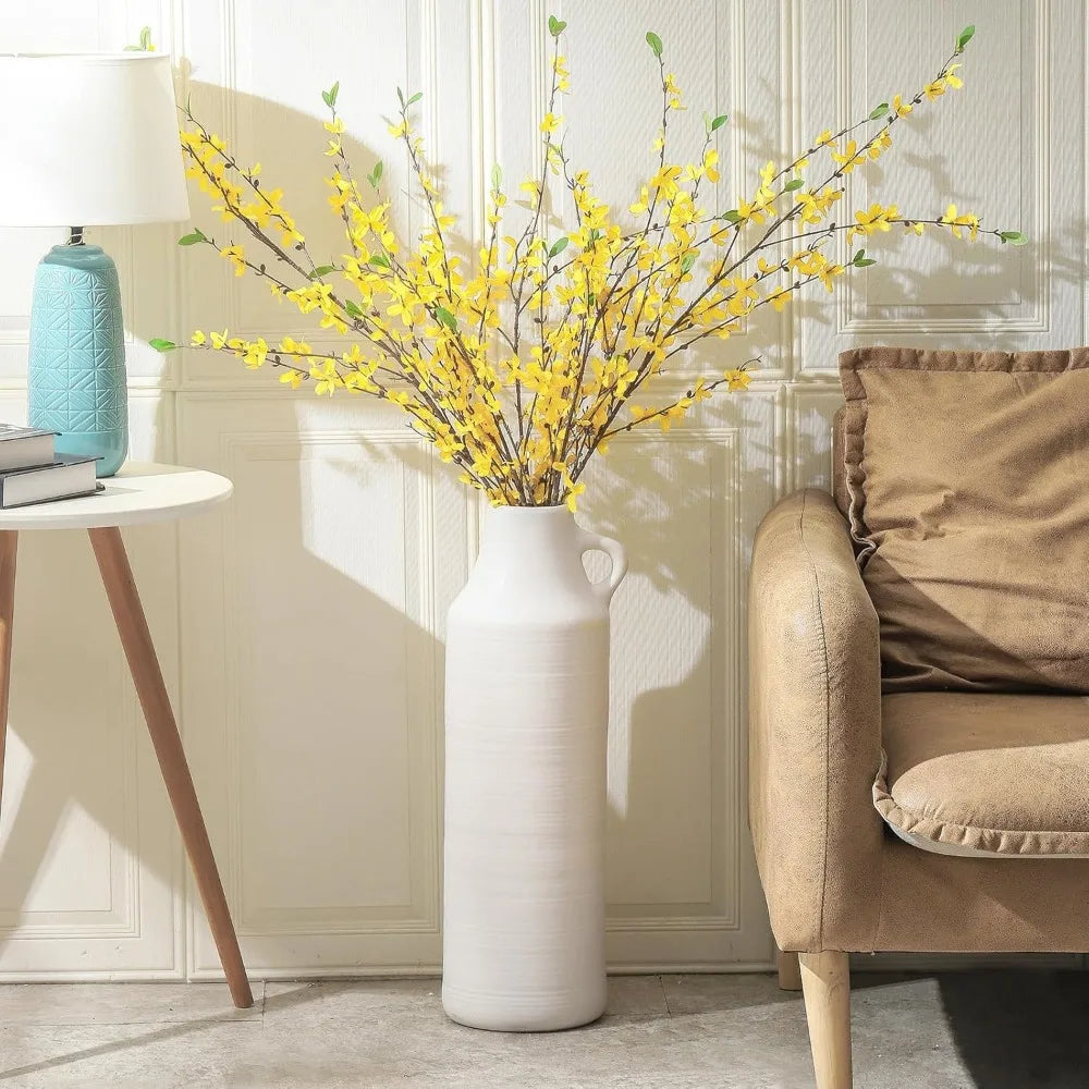 Large Boho Decorative Floor Vase, 22.8 Tall, Modern Ceramic for Pampas Grass, Flower Arrangements