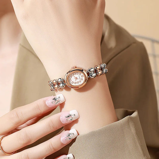 Women's Watch Exquisite Small Bracelet Gradient Multi Color Fashionable Unique Temperament Compact Quartz Watch