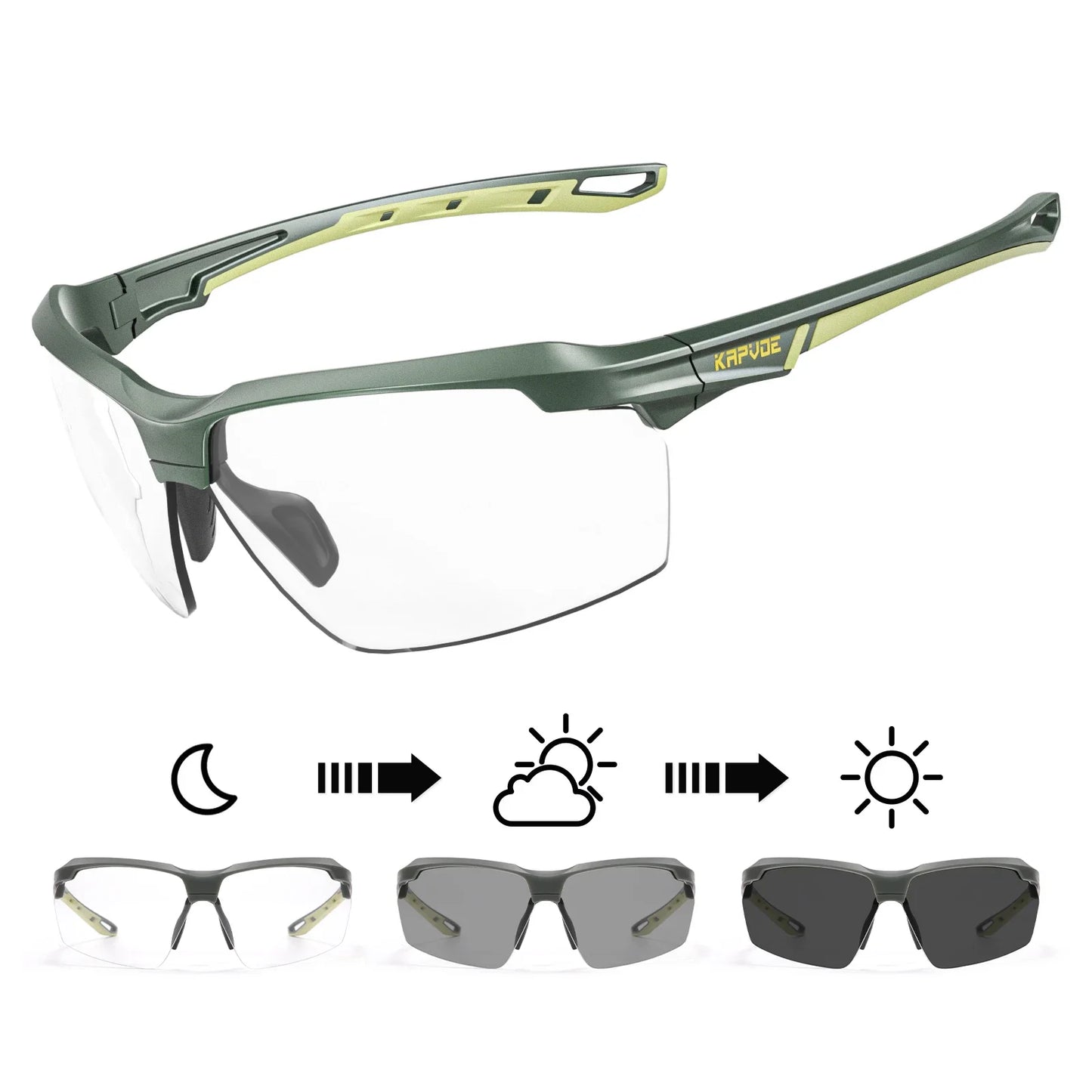 Men's Photochromic Sunglasses Fashion Luxury Sun Glasses for Driving Fishing Cycling Glasses Golf Women Bike Goggles MTB Bicycle