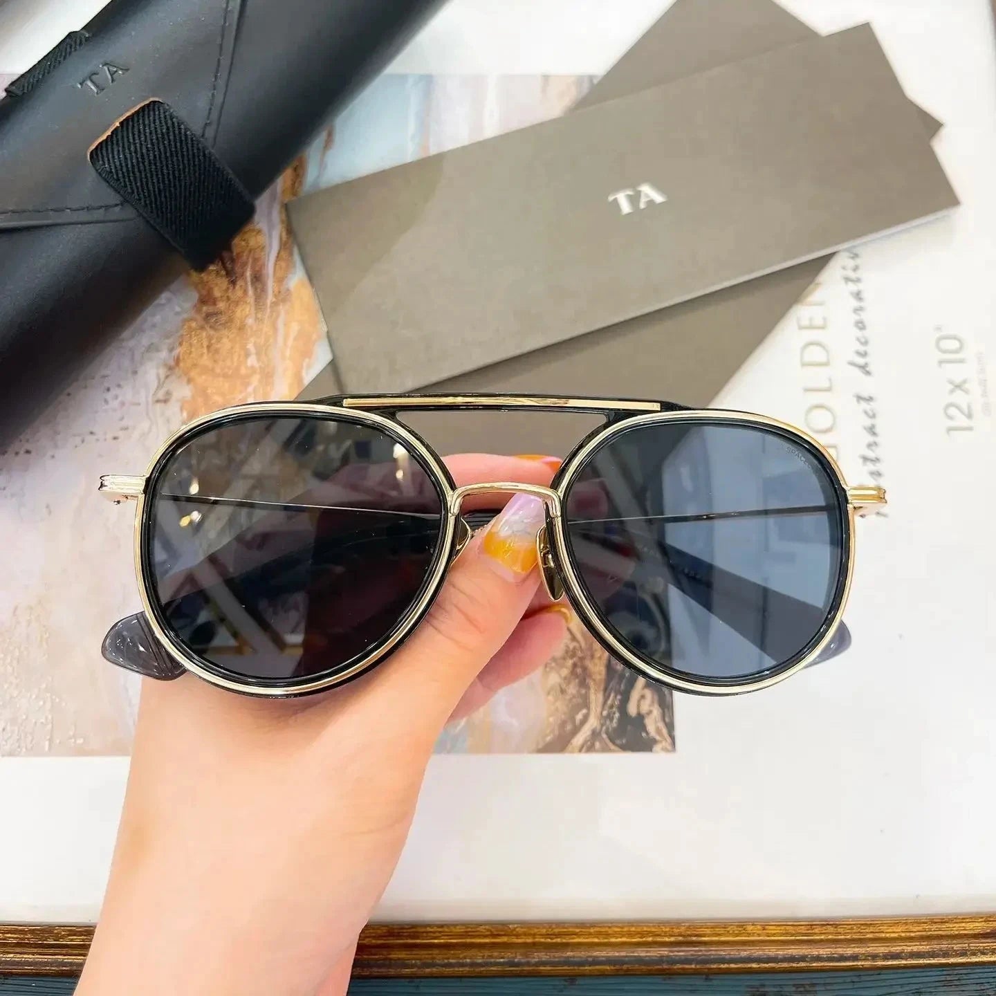 Original Factory For DIYTA DT GLD-52 With Brand Box Top Quality Alloy Frame Luxury Retro Business Popular Men Women Sunglasses