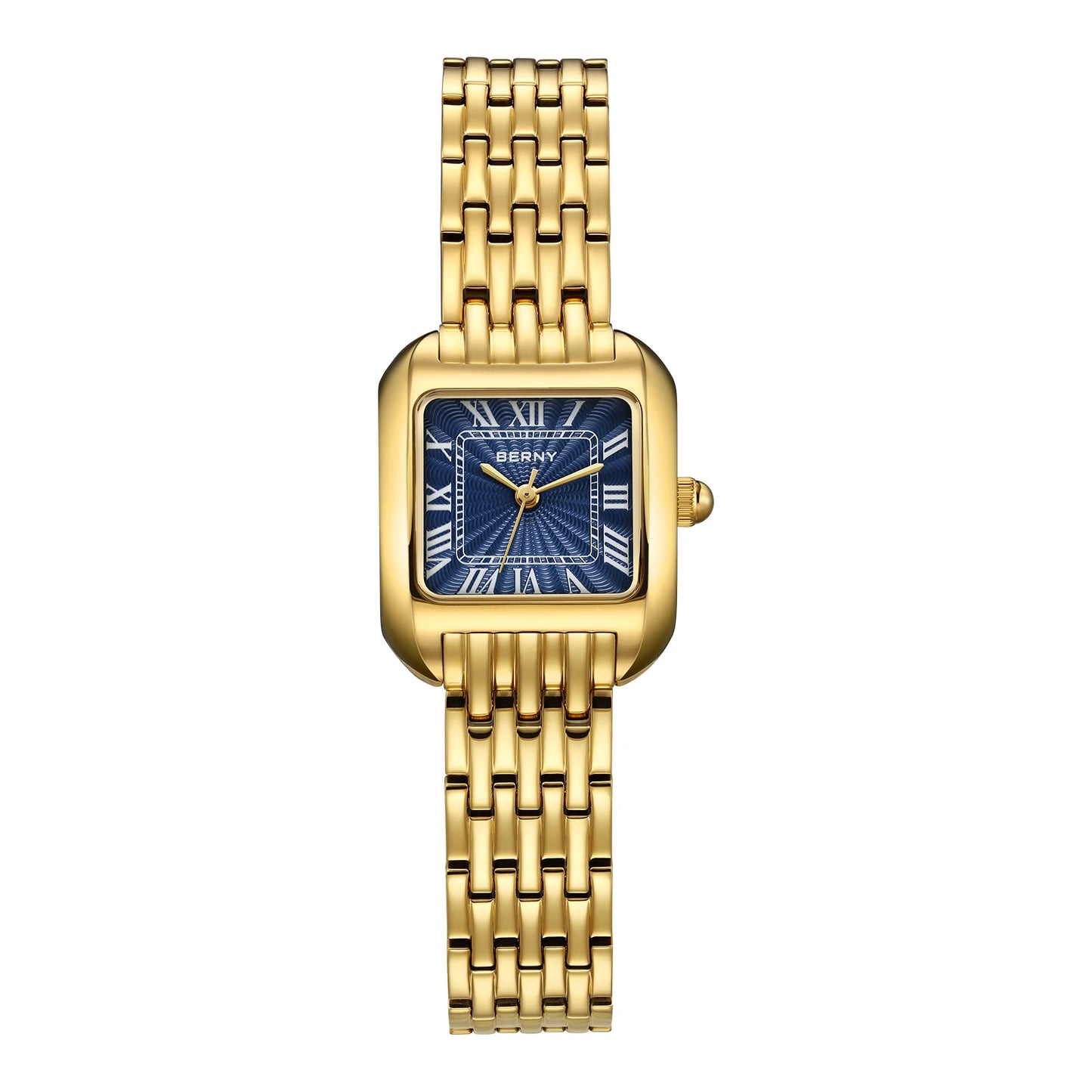 BERNY Gold Watch for Women Luxury Brand Square Quartz Ladies Watches Top Quality Fashion Elegant, Local Warehouse, Fast Delivery