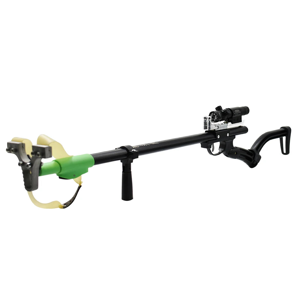 US Shipping | Outdoor Hunting Telescopic Slingshot – Large Size with Laser Sight, Adult Shooting Slingshot Kit, Metal Material