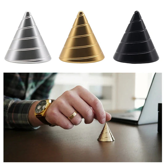 Spiral Cone Fidget Gyro Optical Illusion Kinetic Spinner Desk Toy Stress And Anxiety Relief Gifts Cool Gadget For Office Adults