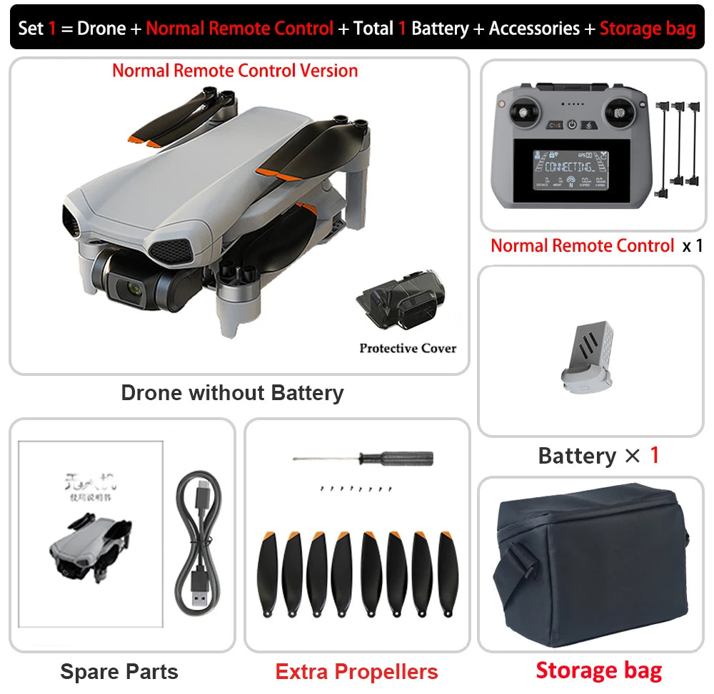 XINLIN XiL 017 Drone 4K HD Camera 3-Axis Gimbal Touch Screen 249g Ultralight design Brushless EIS Electronic RC Quadcopter Toys