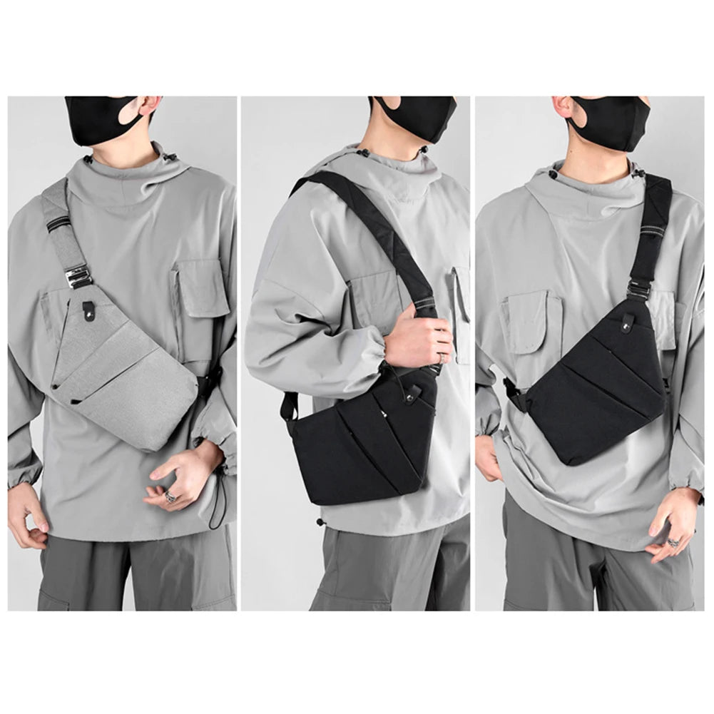 Slim Sling Bag Anti-thief Crossbody Bags Security Adjustable Strap Nylon Multifunctional Simple Portable for Outdoor Fitness