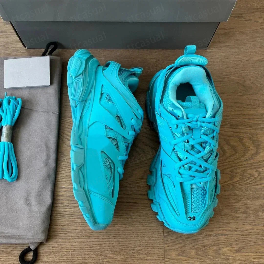 Designer Tracks 3 3.0 Men Women Casual Shoes Paris Triples White Black Pink Grey Beige Sneakers Brand 18ss Tess.S. Gomma