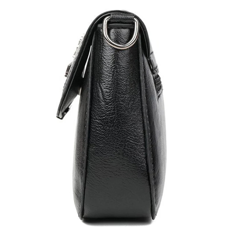 Women's simple crossbody bag with elegant slanted design, suitable for middle-aged and elderly people to carry.