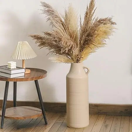 Large Boho Decorative Floor Vase, 22.8 Tall, Modern Ceramic for Pampas Grass, Flower Arrangements