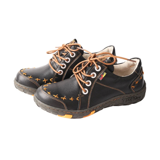 TMA EYES Spring and Summer New Minimalist Top Layer Cowhide Soft Flat Shoes For Women