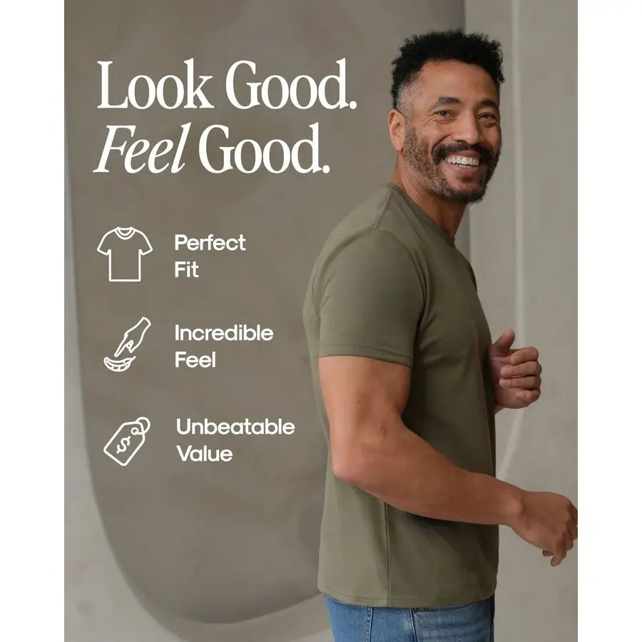 TShirts Short Sleeve Crew Neck T Shirts for Man, Cotton Blend Plain Novelty Mens TShirts