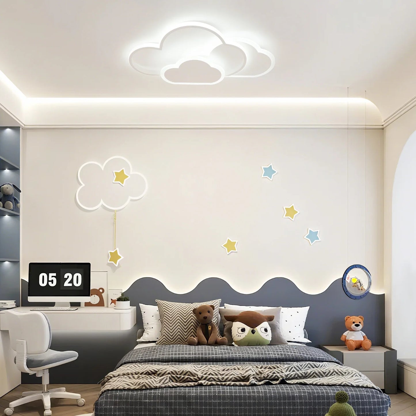 [LED Ceiling Light] Cloud Ceiling Light - Acrylic - Bedroom Use - Long-Lasting Adjustable Light
