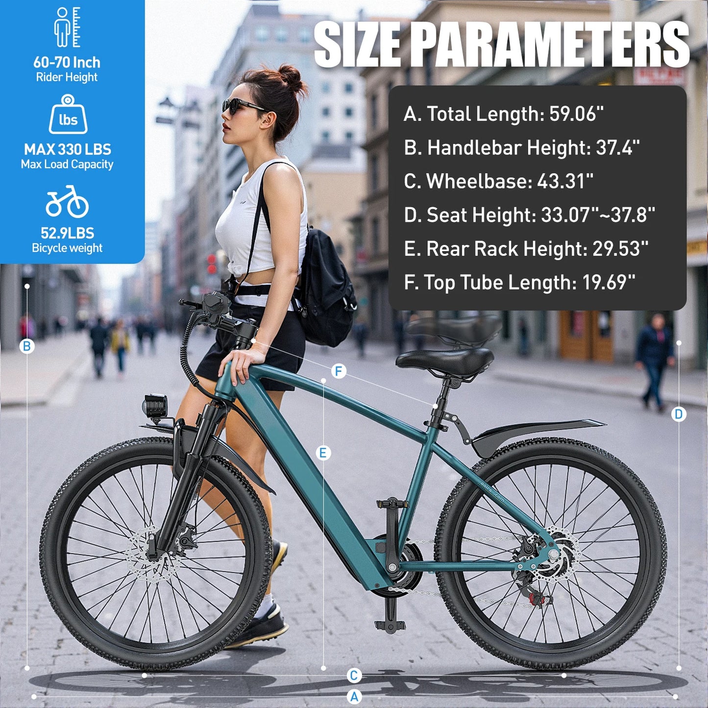 Adults Electric Bicycle, 26" 24" Electric Mountain Bike 650W Peak Motor Ebike 25Mph 10.4AH 13.5AH Electric E Bike for Adults
