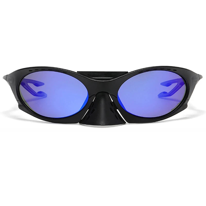 Oversized Steampunk Sunglasses Men Brand Design Mirror Punk Sun Glasses for Men Male Fishing Sports