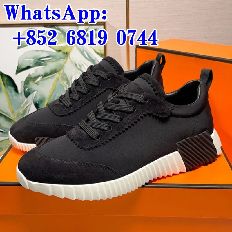 2026 Homesick Men's Casual Leather Sports Shoes Black Adhesive Low-Top Lace-Up Daily Wear Comfortable Breathable Spring Autumn