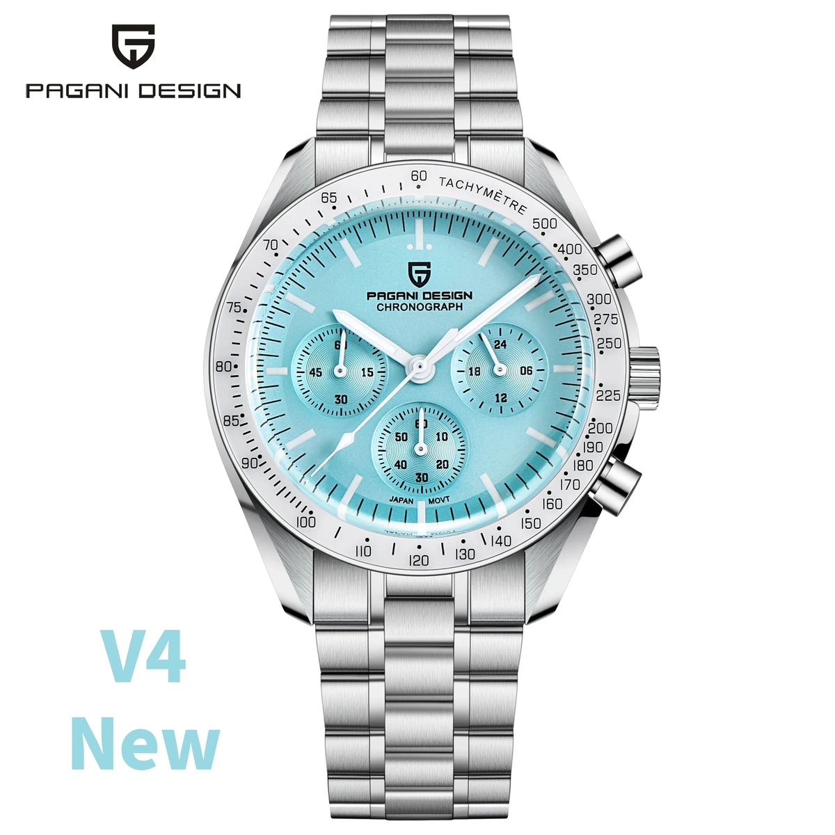 PAGANI DESIGN New Luxury Moon Quartz Watches For Men Stainless steel Luminous waterproof Sports Chronograph Man 2025 Retro Watch