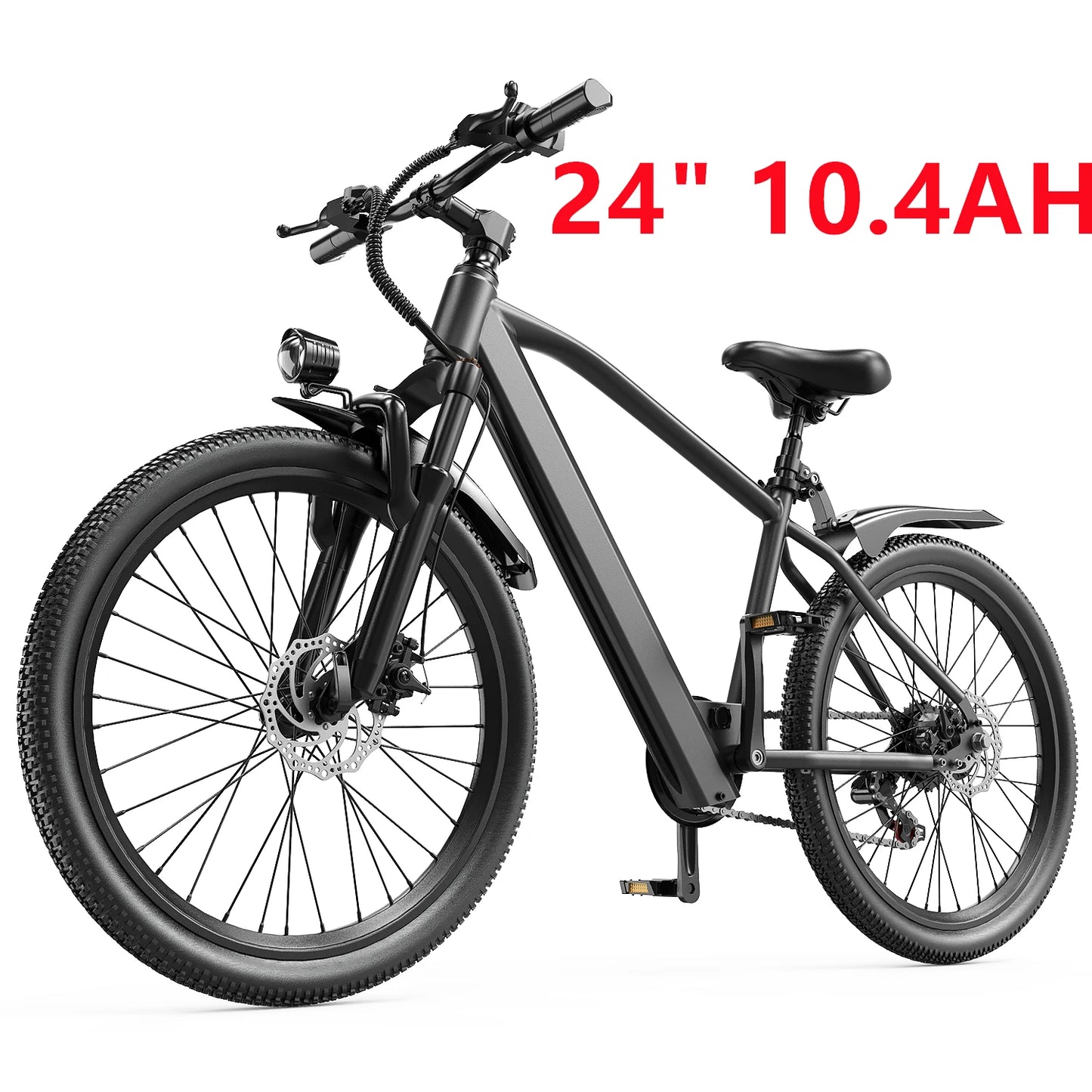 Adults Electric Bicycle, 26" 24" Electric Mountain Bike 650W Peak Motor Ebike 25Mph 10.4AH 13.5AH Electric E Bike for Adults