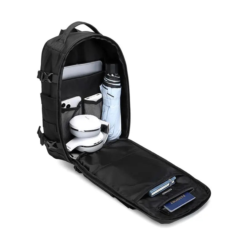 OZUKO Shoulder Bag for Men Chest Bag Waterproof Tactical Waist Messenger Bag Zipper Fashion Outdoor Sports Large-capacity Black