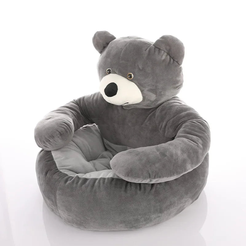 Semi Enclosed Bear Pet Dog Bed Comfortable and Warm Teddy Bear Style Winter Pet Bed Super Soft and Simple Teddy Bear Plush Bed