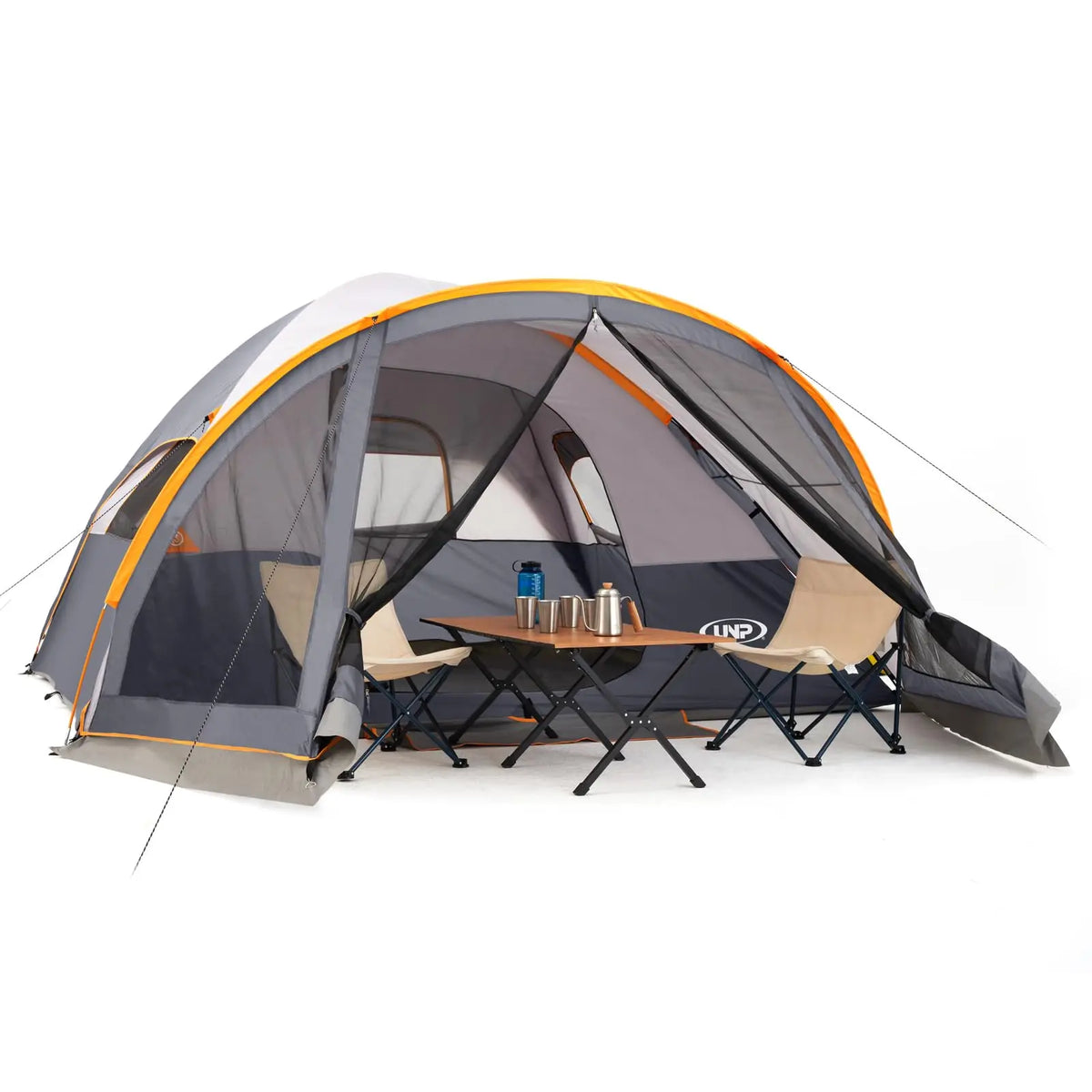 Camping Tent with Screen Room, Portable 6 Person Camping Tent, Family Dome Tent for Camping Outdoor - 14'x11'x72''(H)