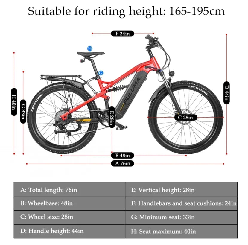 2024 latest full suspension electric mountain bike, off-road electric bicycle, 1000W, 48V, 20Ah, 27.5*2.8,electric bicycle