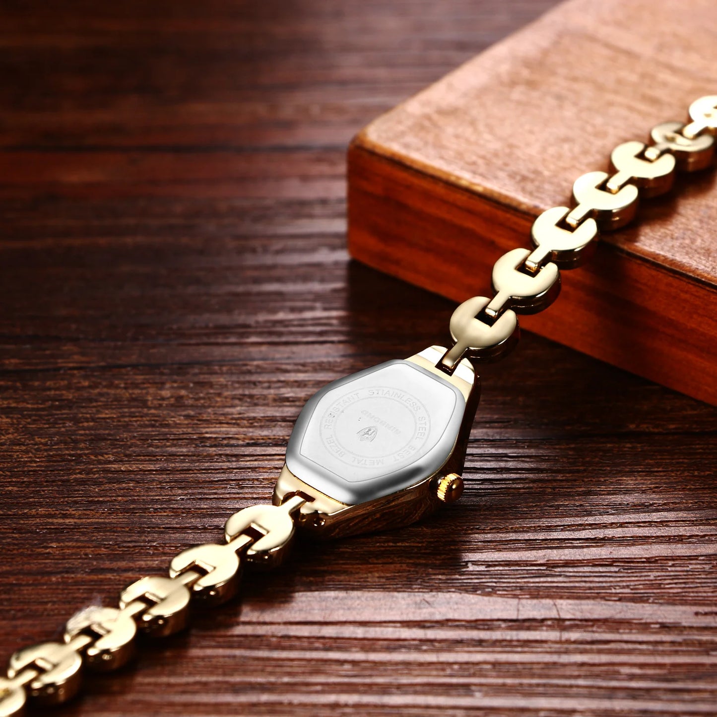 Women Quartz Watch Diamond Case Diamond Scale Waterproof Watch Stainless Steel Strap Elegant Fashion Valentine's Day Watch Gife