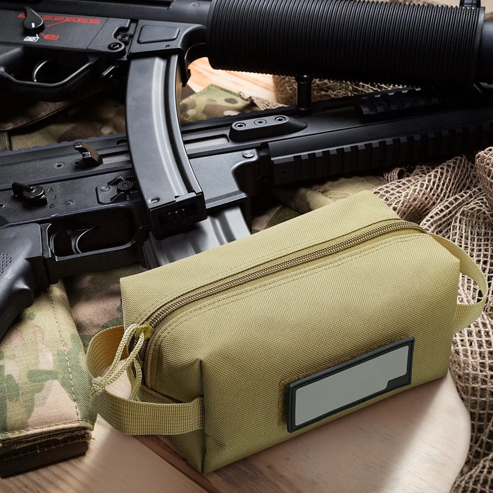 Tactical Ammo Bag Bullet Shell Box for Pistol Rifle Hunting Shooting Ammunition Cartridge Storage Case EDC Tool Pouch with Patch