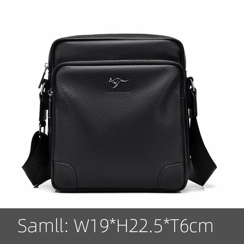 Luxury Brand Men's Shoulder Bag Genuine Leather Messenger Bag Fashion Business Man Crossbody Bag 100% Real Cowhide Men Small Bag