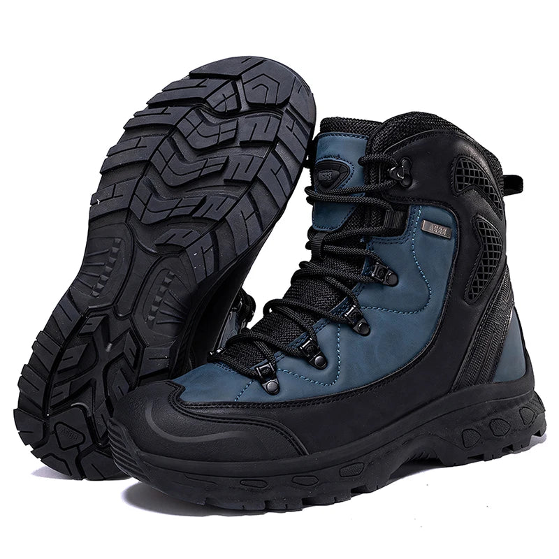 Men's mountain climbing motorcycle boots, outdoor hiking boots, fashionable boots