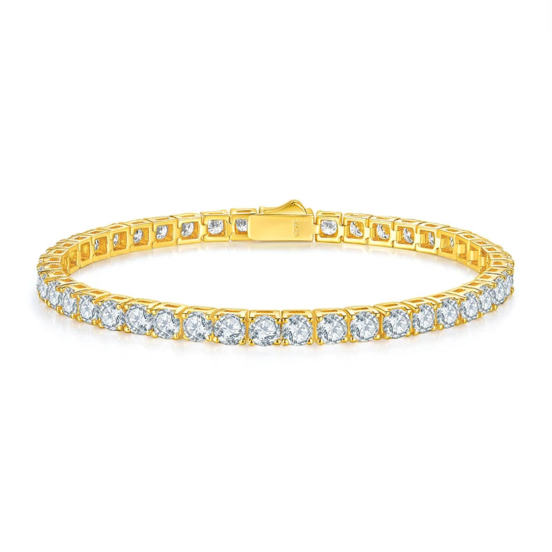 Unique Luxury Fashion Mosan Diamond S925 Silver Bracelet